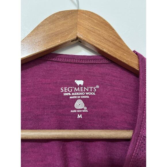 Segments Merino Wool Base Layer Top Size M Pink Outdoor Hiking Women's - Picture 4 of 6